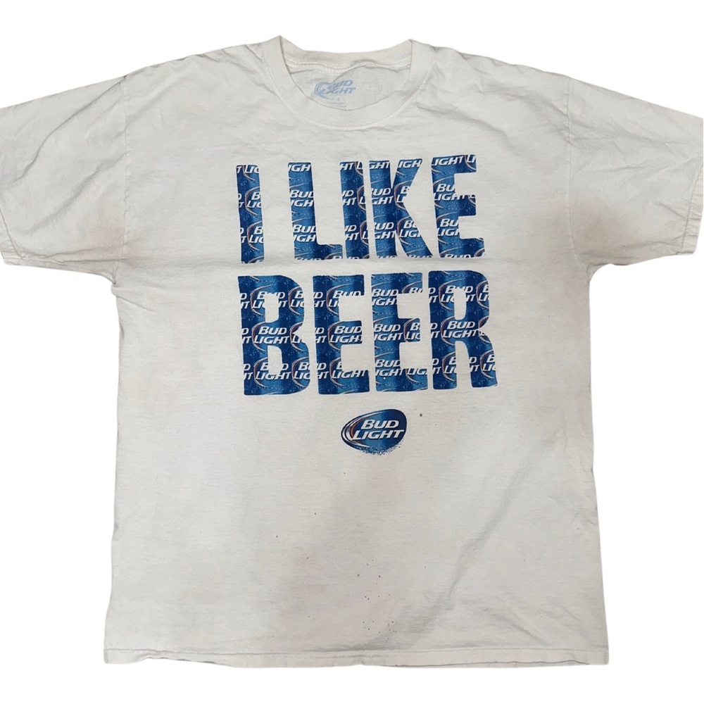 Bud Light “I Like Beer” Graphic TShirt Size Large Used